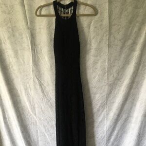 Black lace formal dress